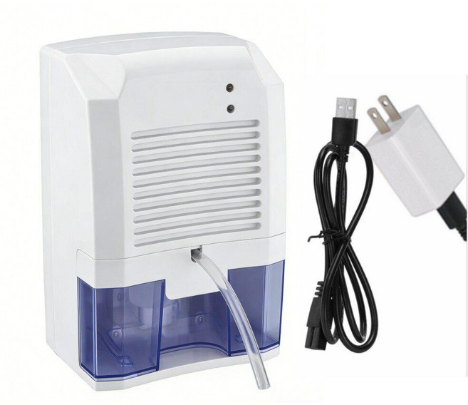차량용제습기 12V 캠핑카 미니제습기 자동차용제습기 원룸 차박, 화이트 충전기 + USB 케이블 1개