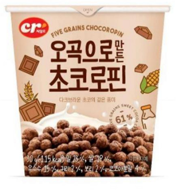 오곡으로 만든 초코로핀 컵 씨알푸드 30gx24ea, 24개, 30g