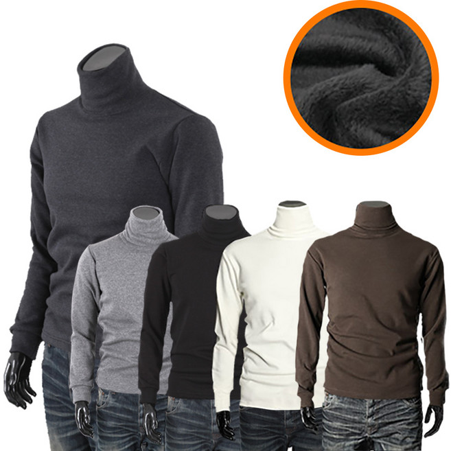 제네브(ZENEVE) 남여공용 국내생산 S~2XL 밍크 긴목폴라 티셔츠