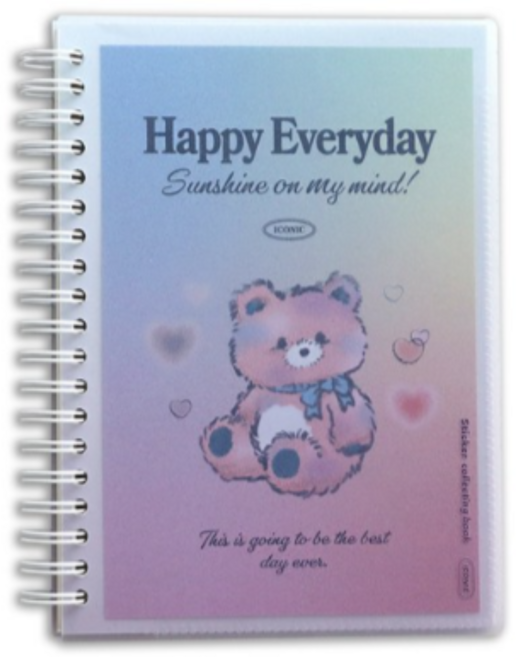 아이코닉 이형지 양면 인스 보관 스티커북, 04 LAVENDER, 1개