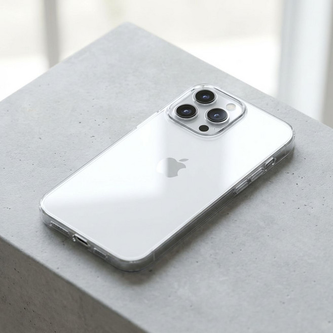 포앤디 투명 변색방지 1mm 슬림 하드 폰케이스