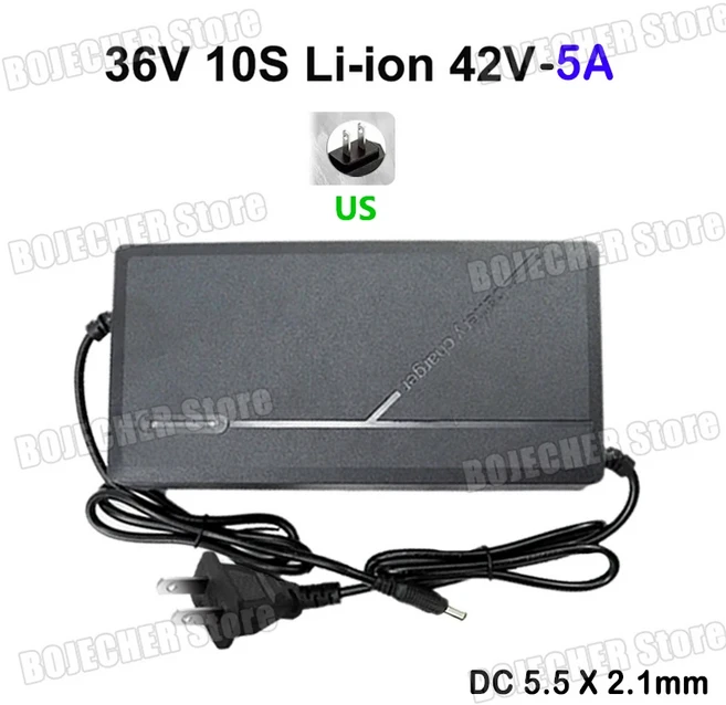 36V 48V 2A 리튬 배터리 충전기 팩 10S 지능형 고속 110-240V 스마트 미국 플러그, 02 2A, 02 48V 5A US Plug