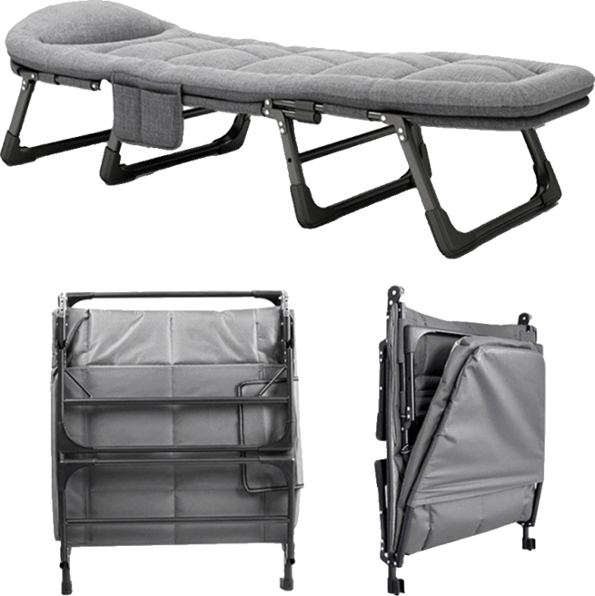 折疊床 躺椅/單人/露營/沙發 190cm【升級八腳加粗六檔調節】, 190cm升級八腳加粗六檔調節折疊床