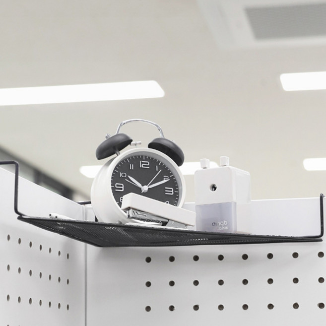 온더벨라 사무실 파티션 코너걸이 메탈 화분선반 1+1, 1세트, 블랙