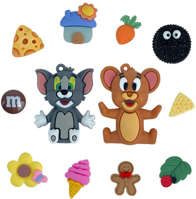 언박싱 파츠의 정석 신발 슬리퍼 실내화 꾸미기 캐릭터 입체 파츠 세트 리본 동물