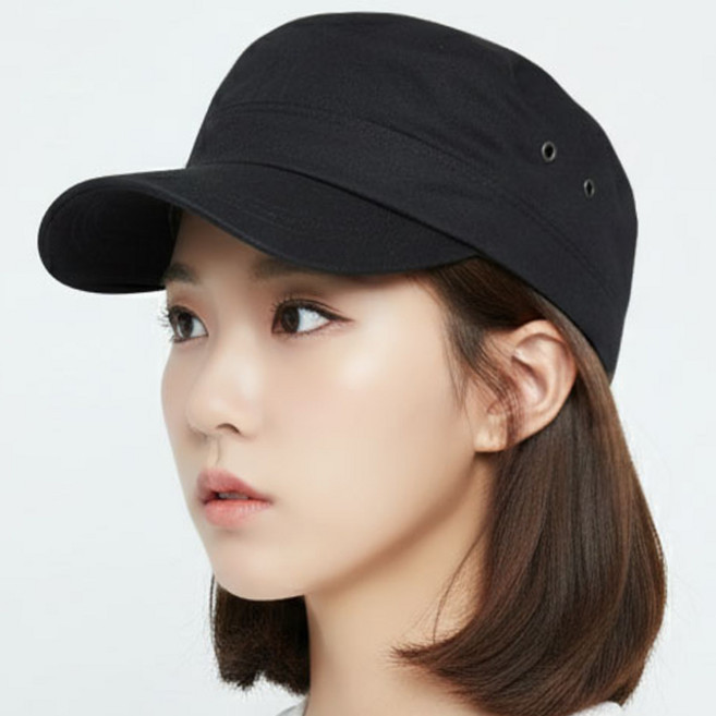 베이직엠 남성 여성 밀리터리 군모 뒷막힘 밴딩 하도메