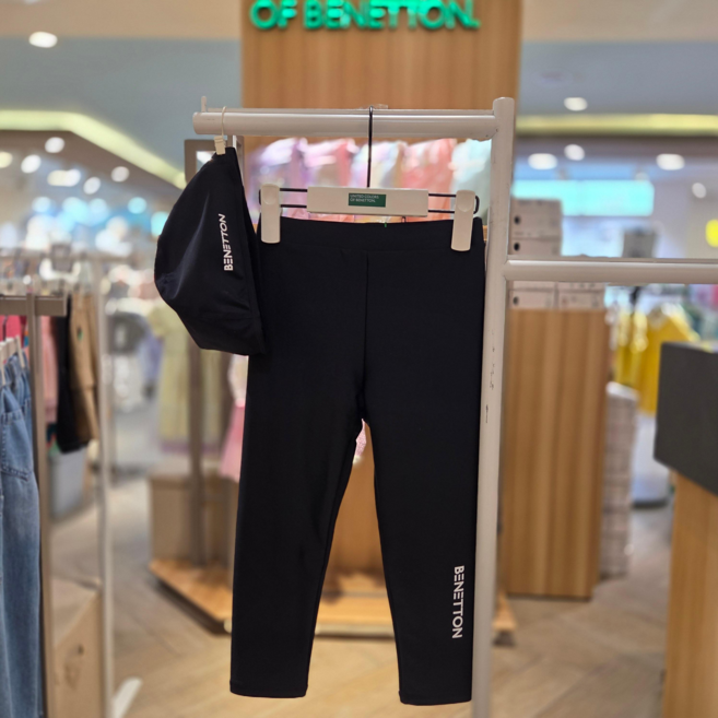 [아동/베네통키즈] 주니어 아동 키즈 래쉬가드 생존 수영 9부 수영복 바지 + 수영모 세트