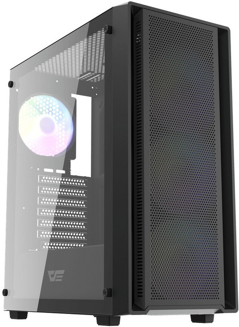 darkFlash 大飛 DK353 ATX 玻璃側透機殼 黑色, 1個