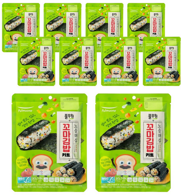 풀무원 노을해심 꼬마김밥키트 39.7g, 10개