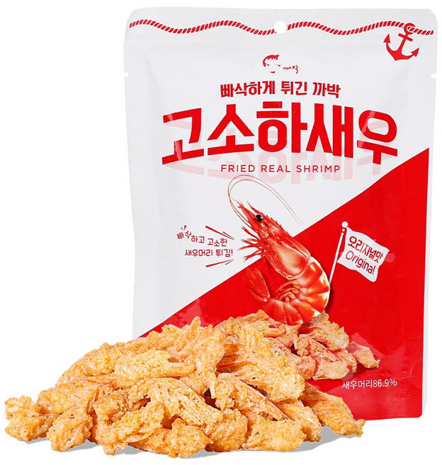 까박 새우머리튀김 고소하새우, 30g, 3개