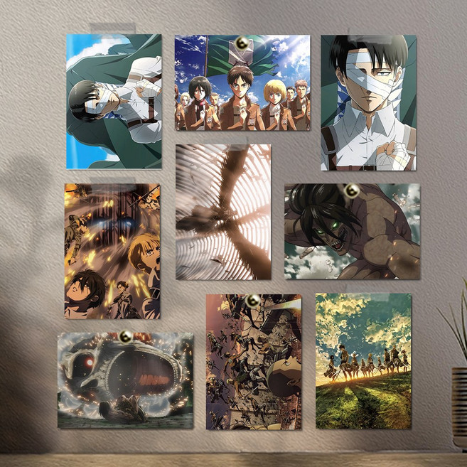 진격의거인 인테리어 엽서 30장세트, 1개