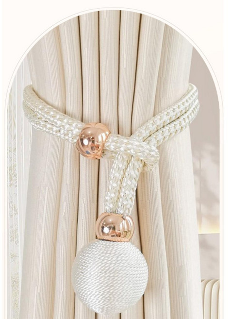 고급스러운 고정끈 커튼끈 커튼타이백 1+1, 골드, 2개