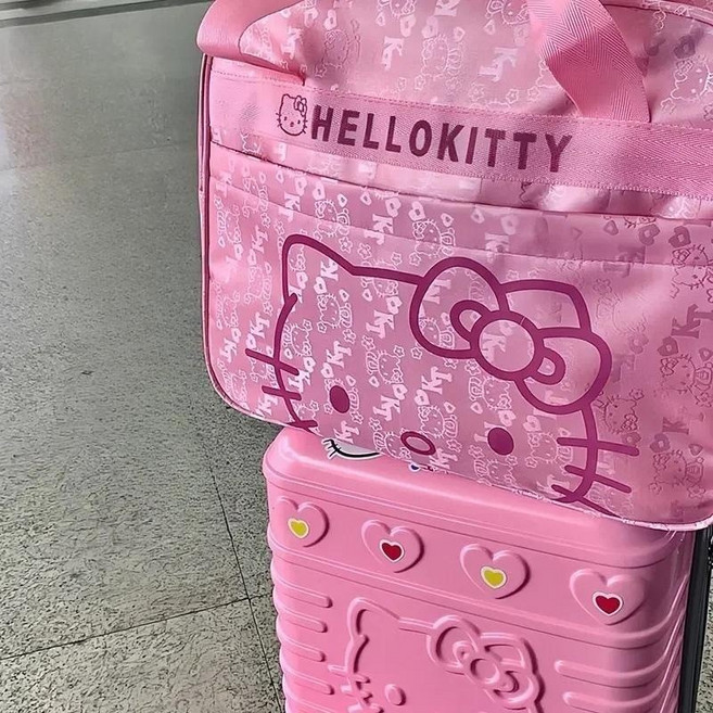 씨플 산리오 Sanrio 헬로 키티 대용량 여행 가방 캐리어보조가방 숄더백