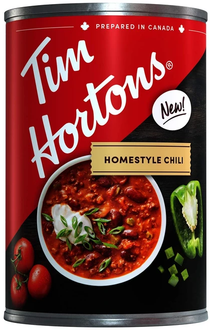 캐나다 팀홀튼 스프 그래롤라 영양바 아침식사대용, 1.팀홀튼 소고기 칠리 425g x 5캔, 425g - 쿠팡