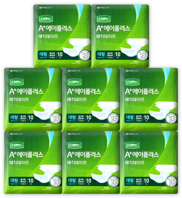 에이플러스 매직테이프 대형 10매 * 8, 8세트, 10매입