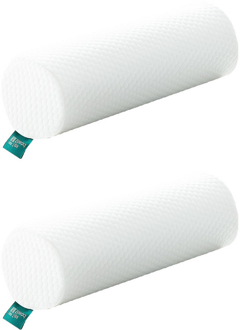 텍스스테드 메모리폼 타원형 목베개, 화이트, 2개