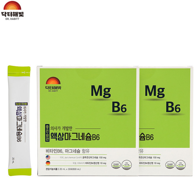 닥터해빛 마시는 액상 마그네슘 B6 20ml X 60포(60일분), 600ml, 60개