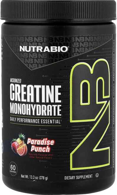 뉴트라바이오 NutraBio 미분화 크레아틴 일수화물 파라다이스 펀치 378g13.3oz125156원산지:기타, NutraBio 미분화 크레아틴 일수화물 파라다이스 펀, 378g, 1개 - 쿠팡