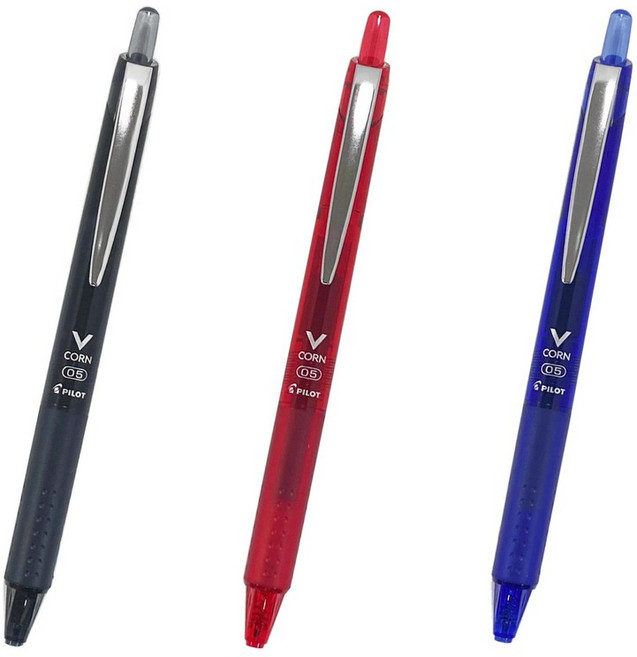 【CHL】 PILOT 百樂 Vcorn knock LVKN-15EF BLS-VB5RT 按動中性筆 原子筆, 1個, 0.7MM,替芯-黑色, 替芯-黑色