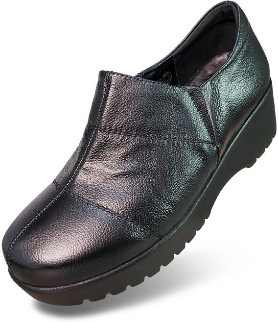 마마슈 여성 소가죽 로퍼 구두 5cm통굽 지퍼 A54L