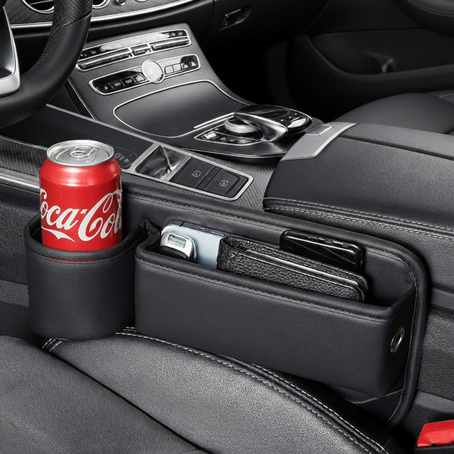 모디홈 자동차 시트 틈새 포켓 운전석 조수석 세트, 블랙, 1개