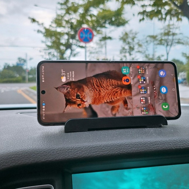 데이앤데이 핸드폰 거치대 주차 야광 번호판 마그네틱 정보보호, 마그네틱 블랙, 1개