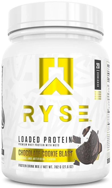 RYSE 로딩 단백질 파우더 - 바닐라 땅콩버터 25g 유청 분리 및 농축액과 프리바이오틱 섬유 MCTs 저탄수화물 저설탕 소화 친화적 27인분 / 2파운드 욕조, 2 Chocolate Cookie Blast, 20 Servings (Pack of 1), 1개 - 쿠팡
