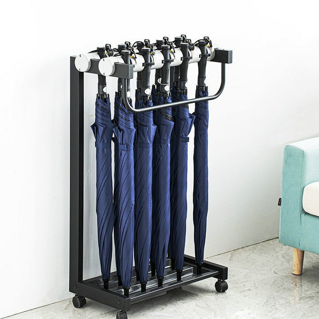 SI6K 酒店大堂帶鎖雨傘架 落地式商用收納架, 1個, 12