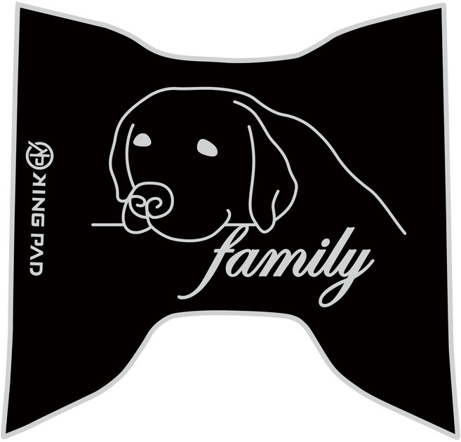 KING PAD VINOORA 125 小小兵 機車腳踏墊 (止滑 立體造型), 拉不拉多R58(淡灰)XS