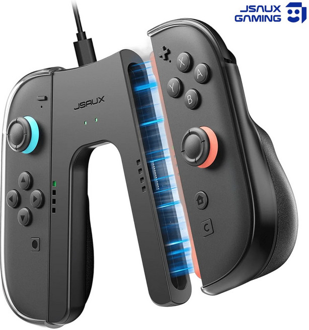 닌텐도 스위치2 조이콘2 충전 그립 조이벌스 듀얼 JSAUX, 1개