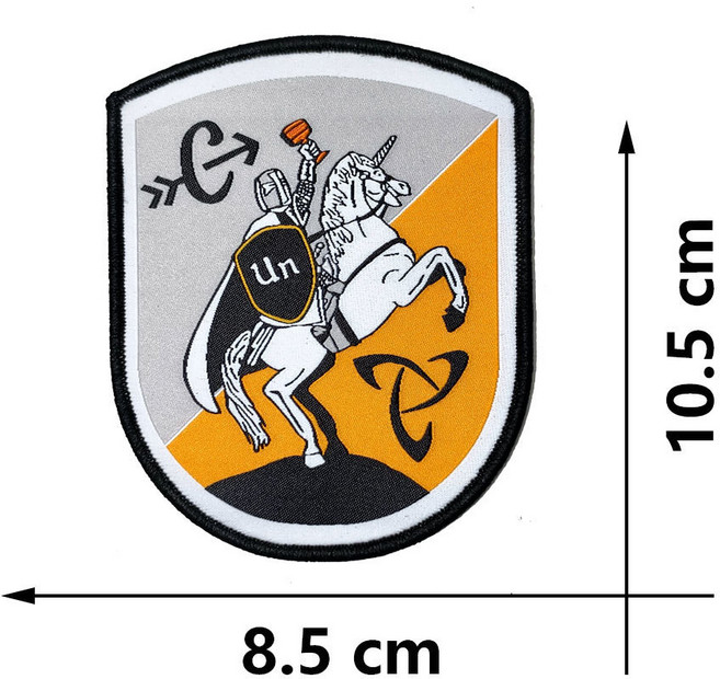 神秘農場 3D刺繡魔術貼補丁 部隊識別臂章/徽章 戰術背包/頭盔 魔鬼氈布章 戰術服/腰包 士氣章 可拆卸DIY CP, 1個, 聖盃-盾形10.5X8.5cm(織嘜款)