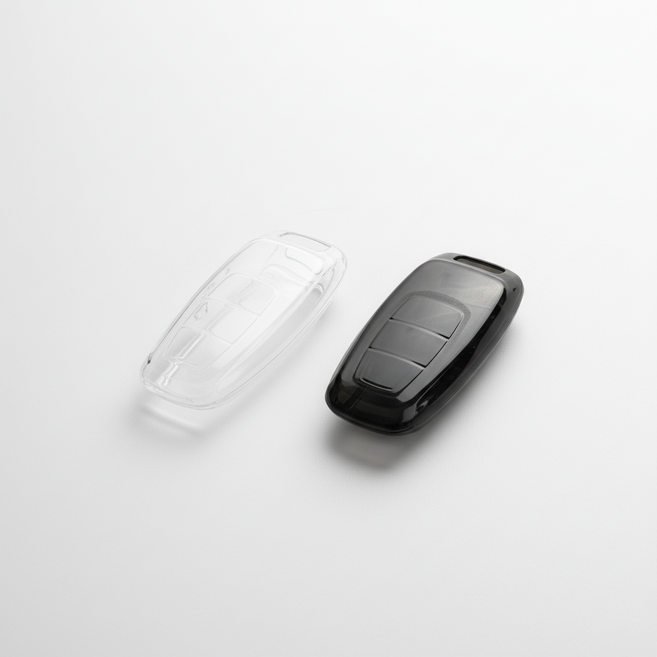 수입차 차키케이스 자동차 키케이스 투명 TPU 풀커버 슬림 케이스, 아우디-2, 클리어