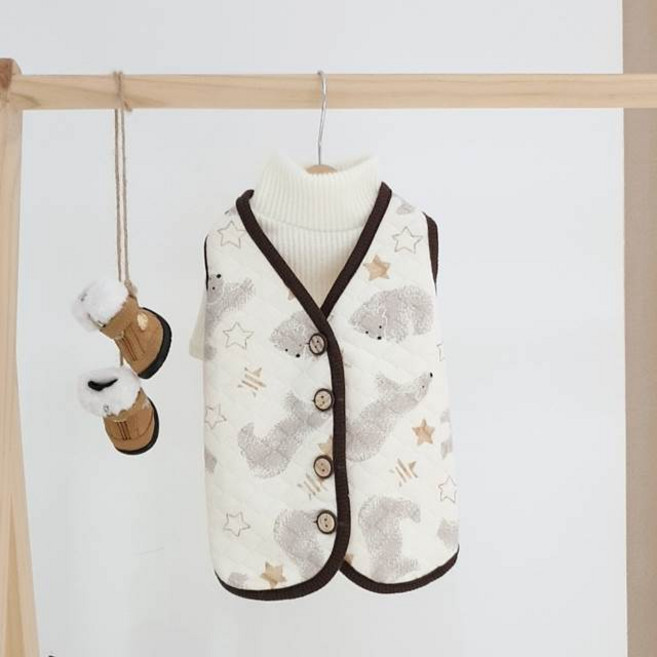 북극곰 수면조끼, 아이보리, 1개