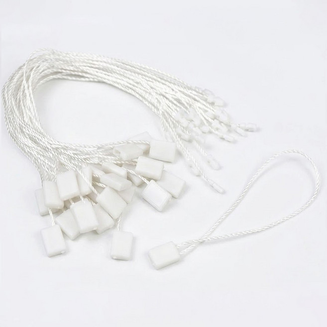 스트링넉스 [앵커형] 실고리 택고리 상표끈 고급 플라스틱 갈고리 끈고리 17~18cm, 200개, 화이트