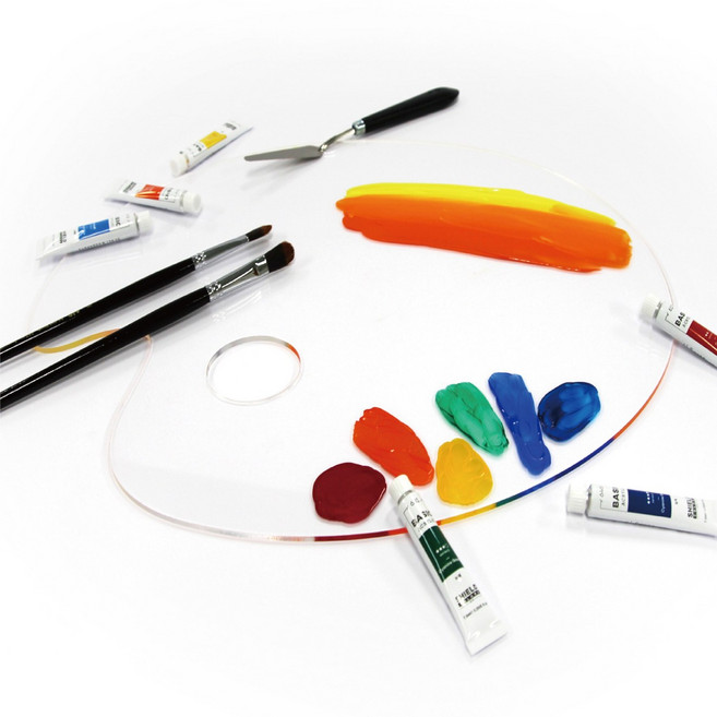 투명 아크릴 팔레트 유화 수채화 아크릴물감 조색 미술용품, 투명 사각형 팔레트 대형 P4030TT