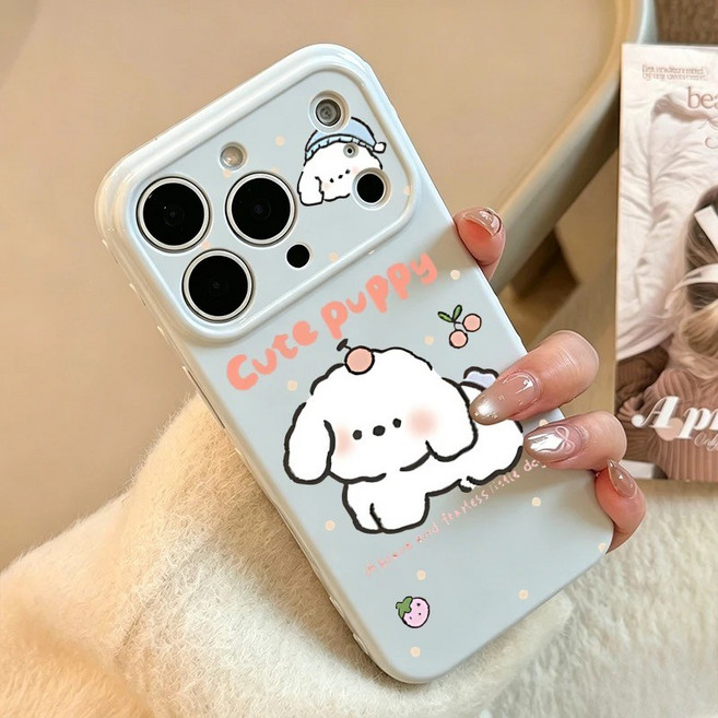可愛小白狗 手機殼 防摔軟殼 適用 Apple iPhone