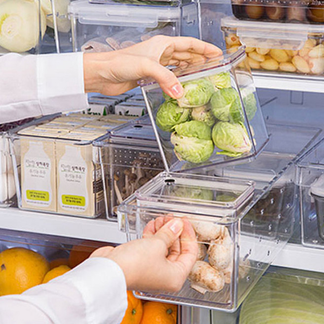 투명 저안 냉장고 정리 멀티 트레이, 1개, 소형