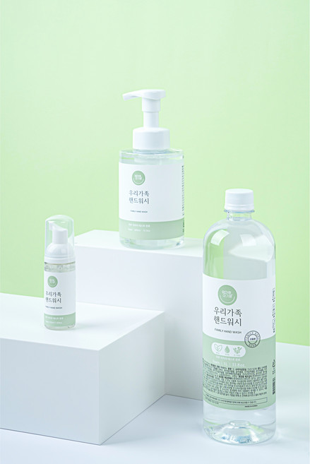 [엄마랑아기랑] 우리가족 핸드워시 폼 손세정제 거품비누 핸드솝 1L+500ml+50ml, 1개, 1.55L