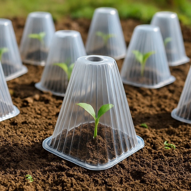 쑥쑥 식물 모종 보호 커버 100p세트(14x17cm)