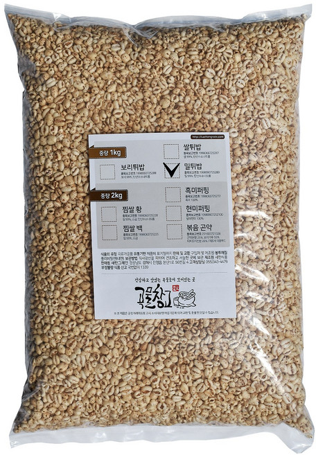 밀튀밥 1kg 강정재료 튀밥, 1개