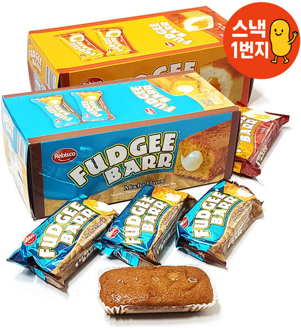 퍼지바 밀크+모카 혼합세트 케이크바 (총 912g) 촉촉한 수입 디저트 간식 학교간식 학원간식 사무실간식 아이들간식, 2개, 912g