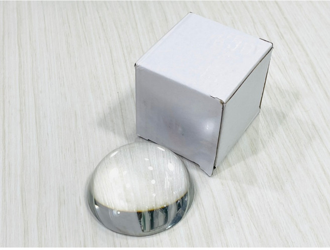 正大筆莊 書畫放大鏡玻璃紙鎮 光學玻璃拋光 水晶質感, 小 (直經約5.5cm), 1個