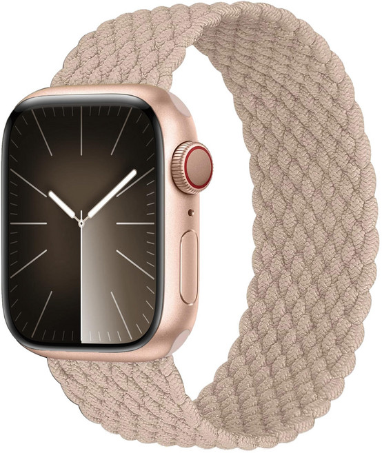 밴드톡 애플워치 호환 브레이드 스포츠 솔로루프 나일론 스트랩 11 10 9 8 3 7 6 5 울트라1/2/3 SE1/2/3, 밀크티