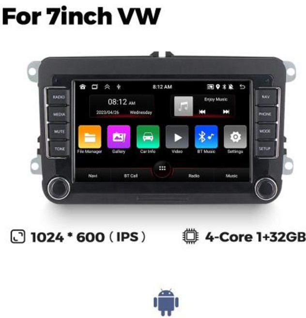 폭스바겐 파사트 B5 B7 B6 골프 투란 폴로 티구안 제타 카플레이 오디오 카 스테레오 안드로이드 와이파이 스마트 라디오 공장 가격, 1)DZ7 1 32G OM