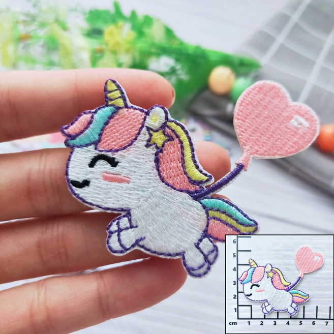 皮卡布 彩虹小馬 刺繡布貼, 1個, 氣球彩虹馬 (一般貼紙款), 彩虹, 氣球彩虹馬