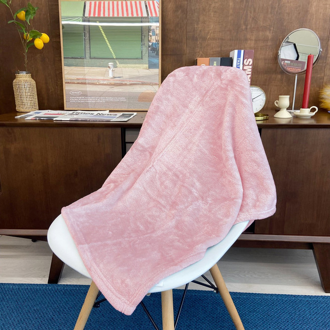 뽀송뽀송 고밀도 밍크 반려동물 극세사 더픔담요 5 Colors, 피치핑크, 1개