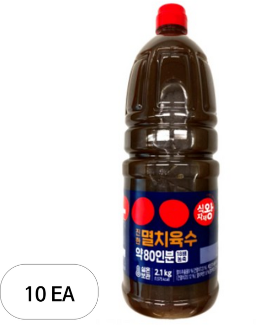 식자재왕 진한 멸치육수, 2.1kg, 10개