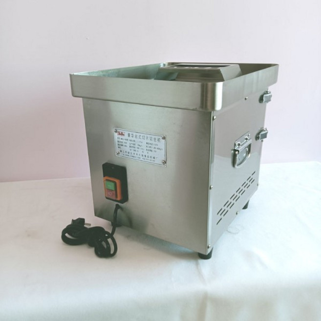 850W 서랍형 슬라이서 상업용 고기 절단기 다이싱 머신 완전 스테인리스 스틸 고기 슬라이서, [01] 110V, [01] 영국, [02] 2.5mm, 1개