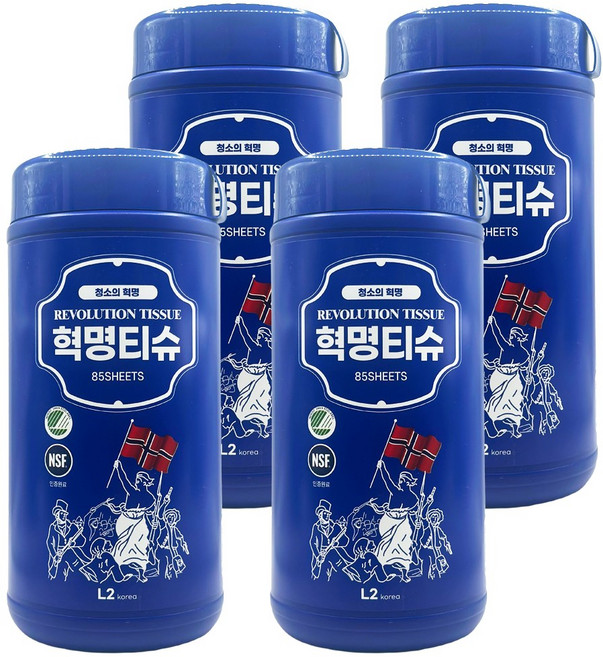 데일리 아이디어 혁명티슈 레볼루션티슈 팝업 티슈, 4개
