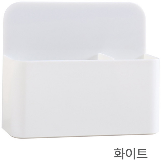 리브온 자석 화이트보드 펜홀더 수납함 다용도 정리함, 1개, 흰색
